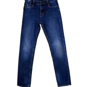 Buffalo David Bitton Girls 14 Jeans Straight Leg Blue Dark Wash Denim Distressed